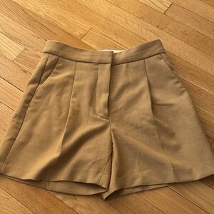 Aritzia High-Rise Tailored Women's Shorts in Camel